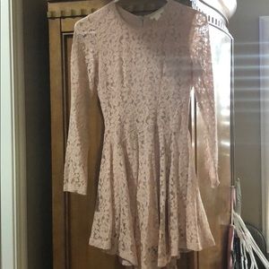 Rosy pink lace dress or can be worn as a shirt